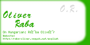 oliver raba business card